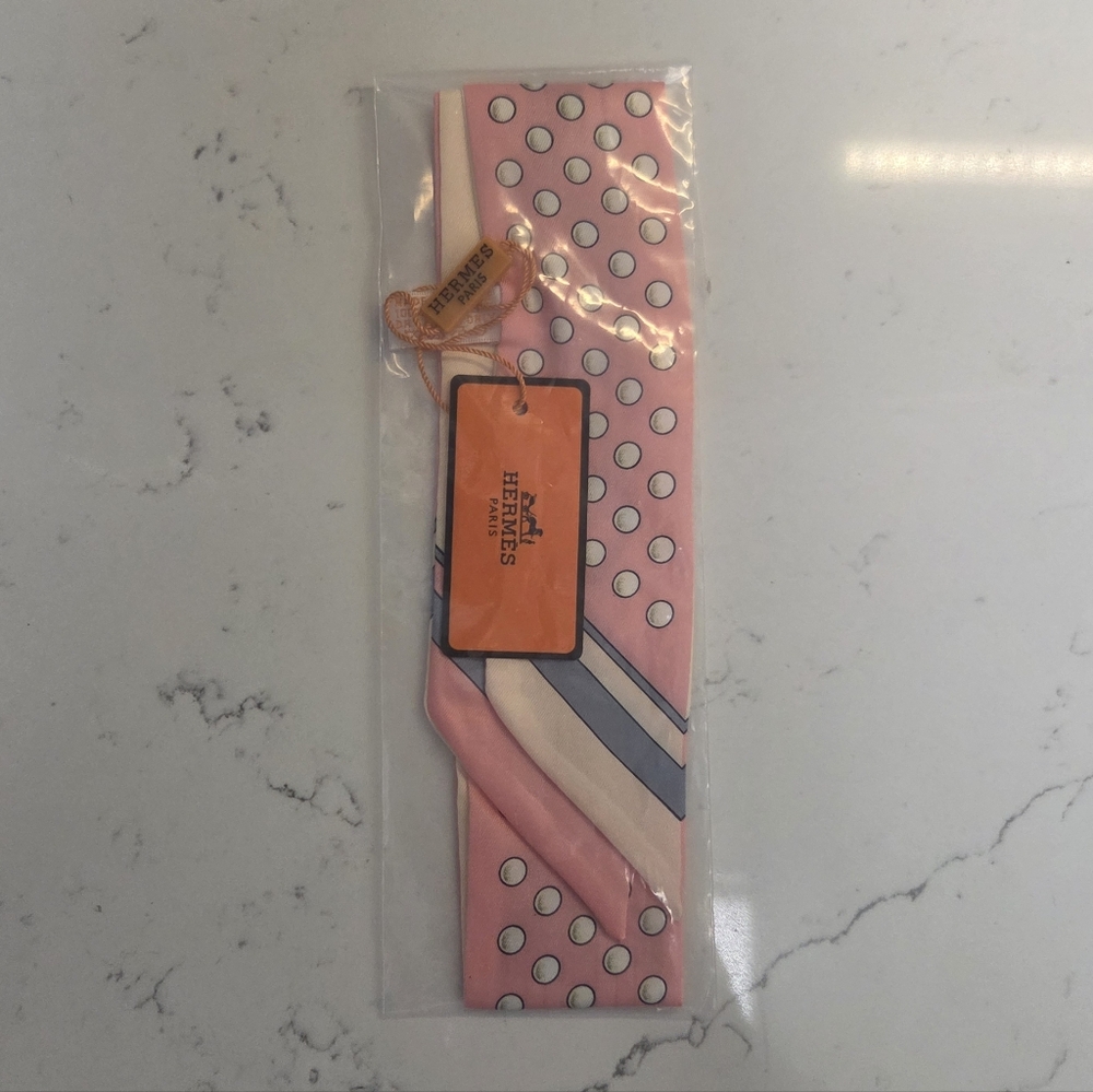 Elegant Pink Peach Polka Dot Scarf